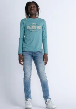 Petrol Industries Maglietta A Manica LungaLight Cyaan Bambini T-shirt & Top P6824G0HU-K11