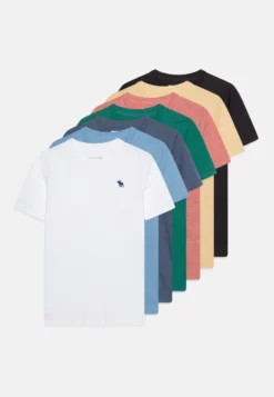 Abercrombie & Fitch Multipack 7 PackT-Shirt BasicBright White/Sahara Sun/VintageIndigo/Antique Green/Roan Rouge Bambini T-shirt & Top A0F24G0FY-T11