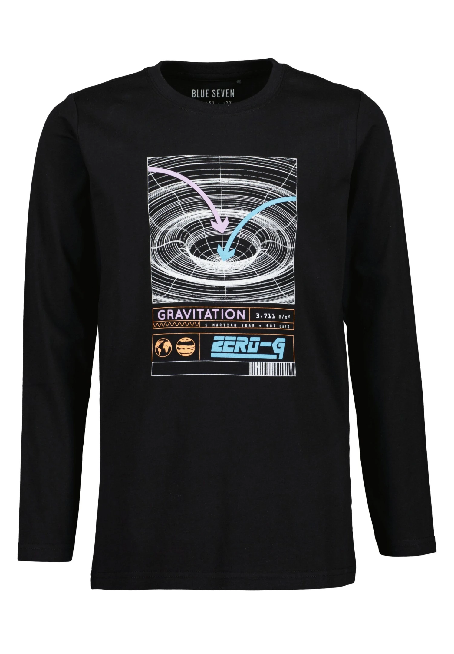 Blue Seven SpaceMaglietta A Manica LungaSchwarz Bambini T-shirt & Top BL824G0I9-Q11 1 Blue Seven SpaceMaglietta A Manica LungaSchwarz Bambini T-shirt & Top BL824G0I9-Q11