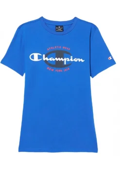 Champion CrewneckT-Shirt Con StampaIndaco Bambini T-shirt & Top C7624G01H-K12